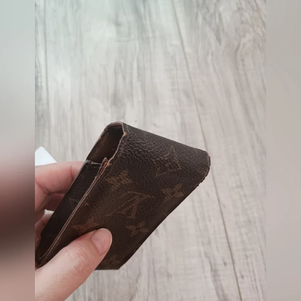 Louis Vuitton LV Etui Monogram Cigarette Tobacco Case Holder Brown Pouch